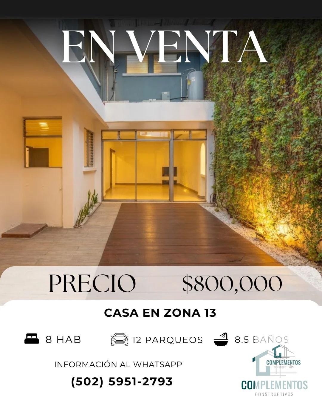 Casa en venta Zona 13 para Inversionista, perfecta para oficina. - 1