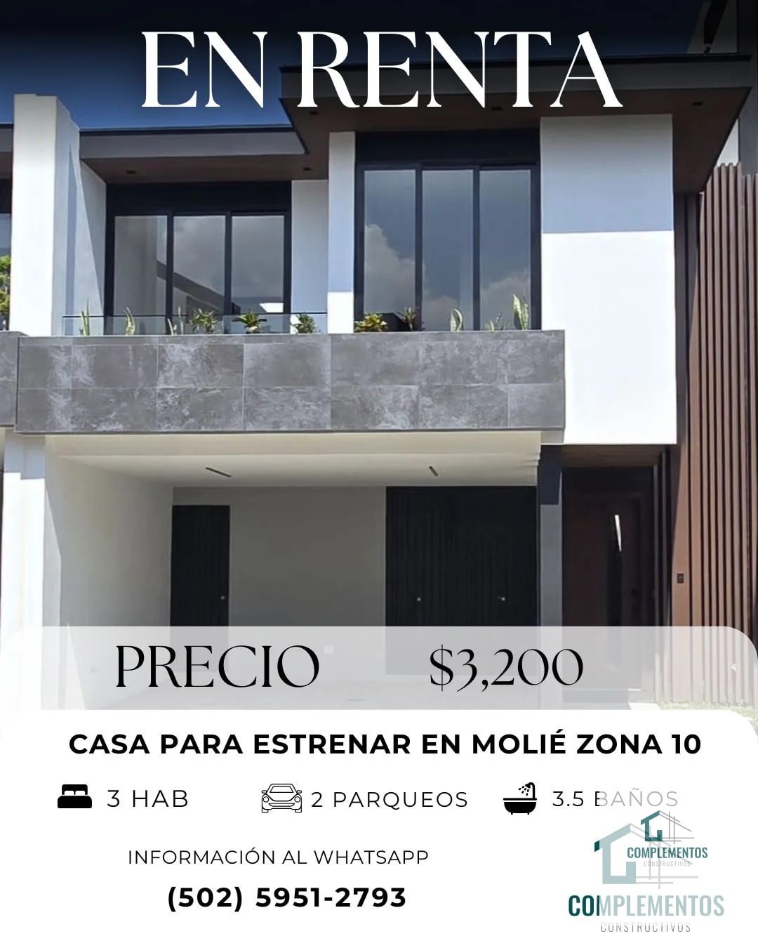 Molié, Casa en Renta Zona 10 - 1