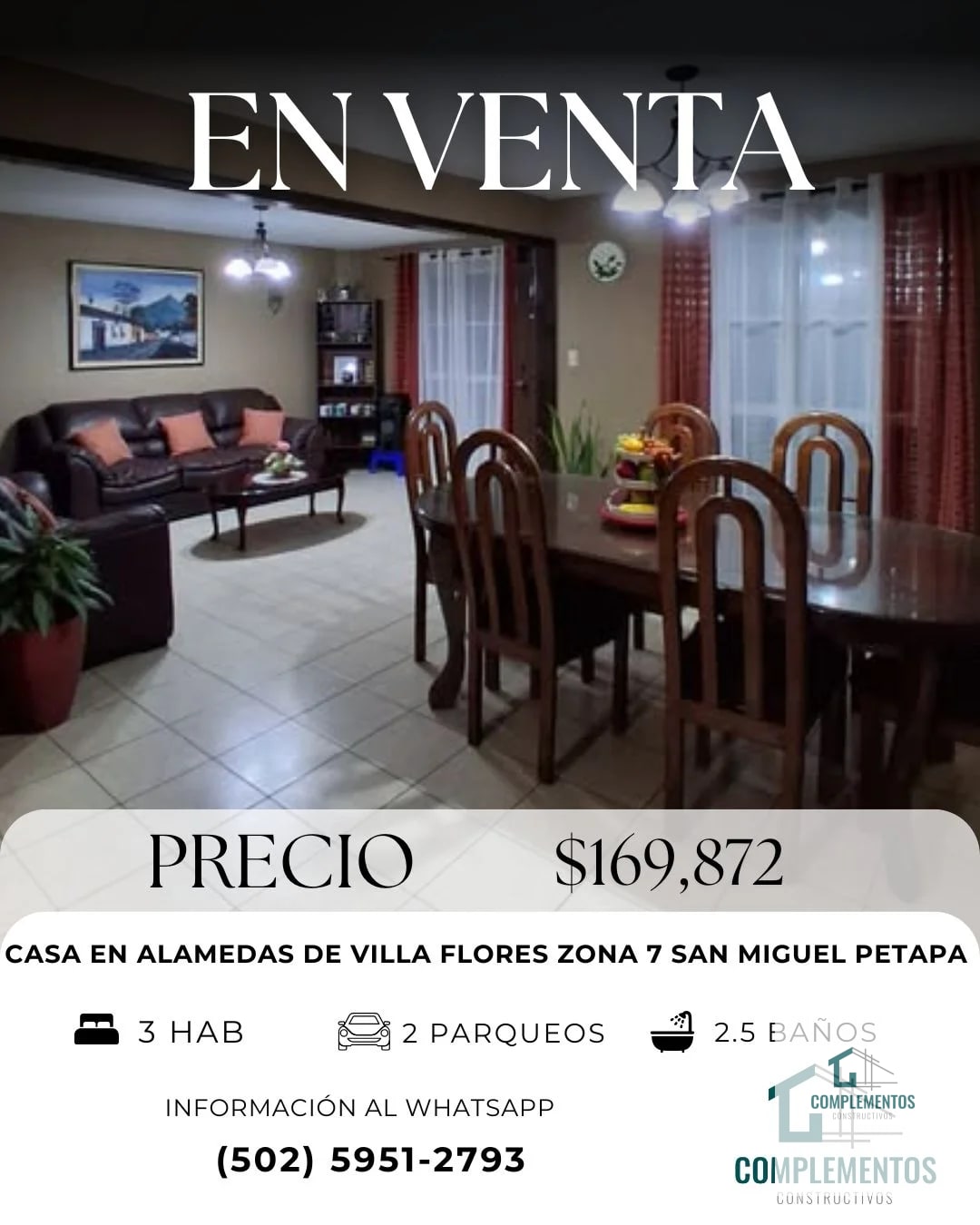 Alamedas de Villa Flores, Casa en Venta zona 7 San Miguel Petapa - 1