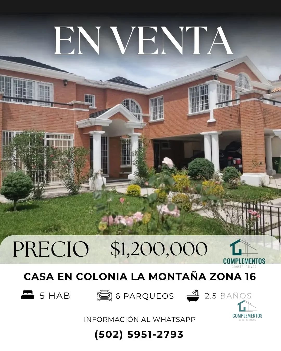 Colonia La Montaña, Casa en Venta Zona 16, 5 hab. 600 m² 1300 vr² — Casa en Venta en La Montaña, Zona 16, Guatemala, Ciudad — foto 1 de 9
