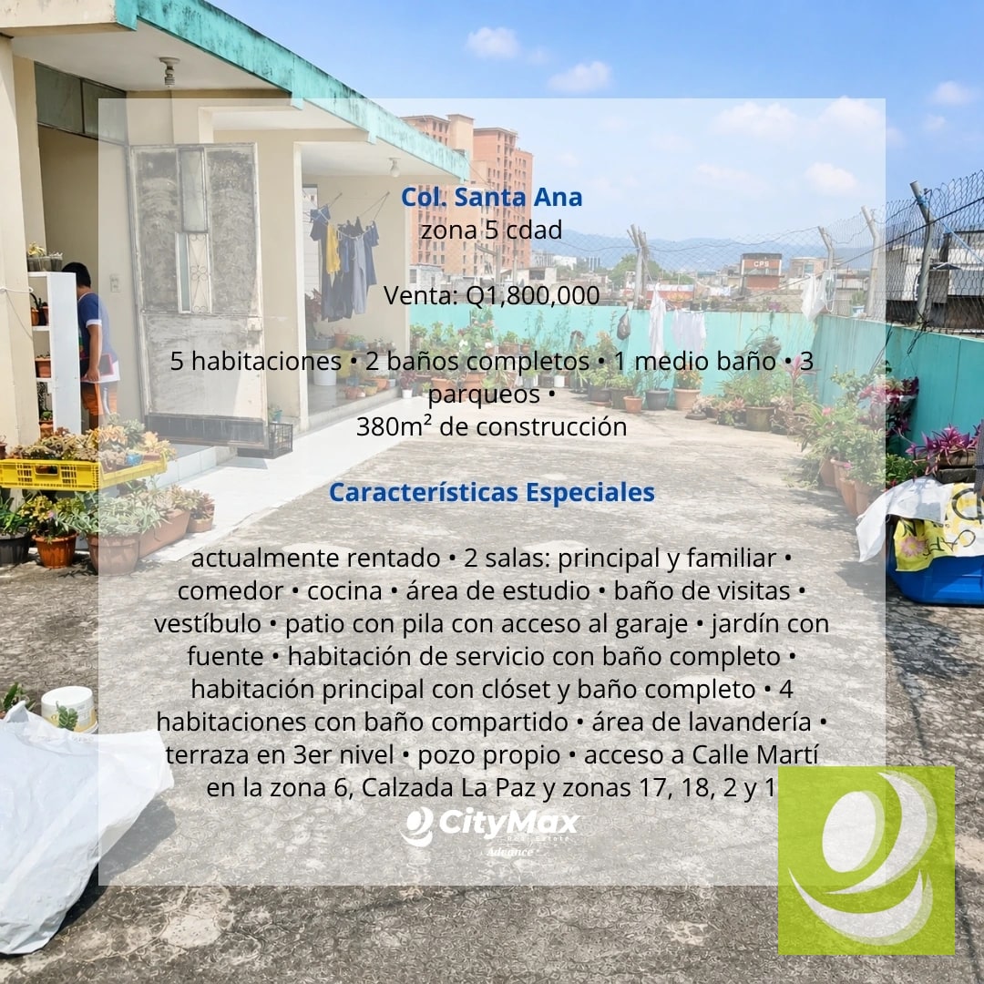 Casa en Venta en Colonia Santa Ana zona 5 cdad — Casa en Venta en Zona 5, Guatemala, Ciudad — foto 7 de 8