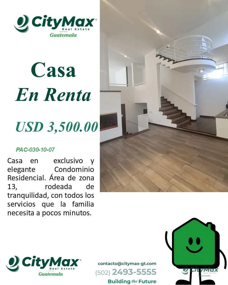 Casa en renta en Elgin Zona 13 en Ciudad de Guatemala - 1