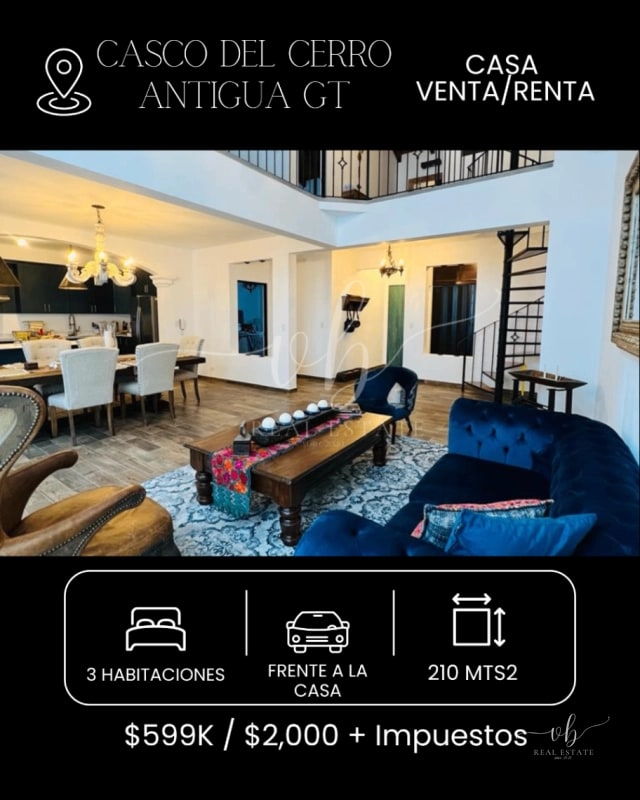 Casa en renta (amueblada) - Casco del Cerro - Antigua Guatemala - 1